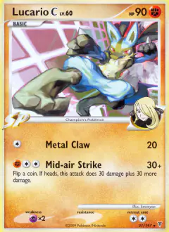 Lucario C Rare card from Supreme Victors