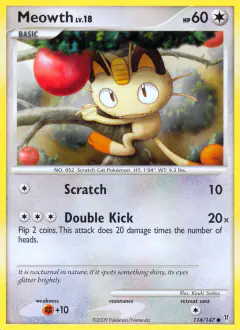 Meowth Common card from Supreme Victors