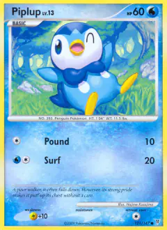 Piplup Common card from Supreme Victors