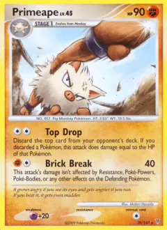 Primeape Rare card from Supreme Victors