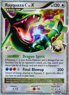 Rayquaza C LV.X Rare Holo LV.X card from Supreme Victors
