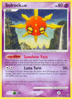 Solrock Rare card from Supreme Victors