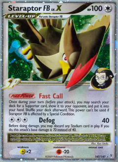 Staraptor FB LV.X Rare Holo LV.X card from Supreme Victors