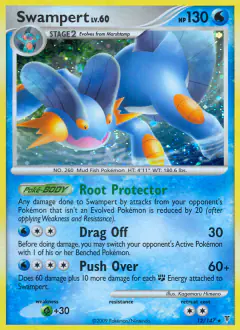 Swampert Rare Holo card from Supreme Victors