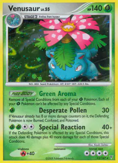 Venusaur Rare Holo card from Supreme Victors