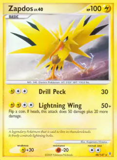 Zapdos Rare card from Supreme Victors