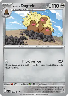 Alolan Dugtrio Uncommon card from Surging Sparks