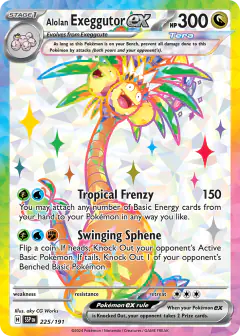 Alolan Exeggutor ex Ultra Rare card from Surging Sparks