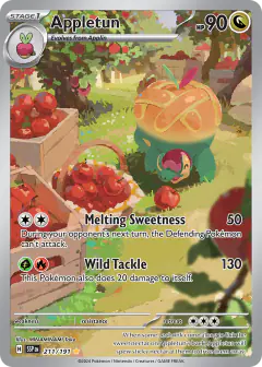 Appletun Illustration Rare card from Surging Sparks