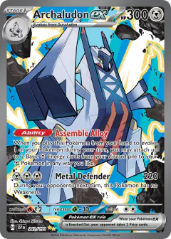 Archaludon ex Special Illustration Rare card from Surging Sparks