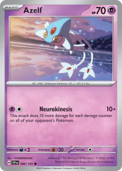 Azelf Common card from Surging Sparks