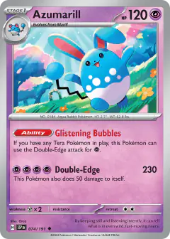 Azumarill Uncommon card from Surging Sparks