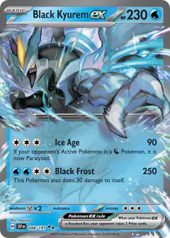 Black Kyurem ex Double Rare card from Surging Sparks