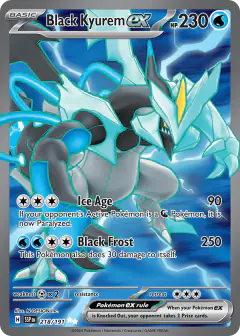Black Kyurem ex Ultra Rare card from Surging Sparks