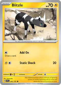 Blitzle Common card from Surging Sparks