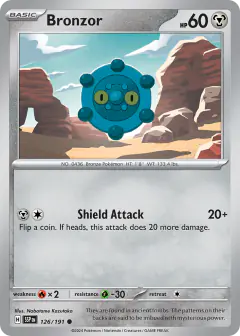 Bronzor Common card from Surging Sparks