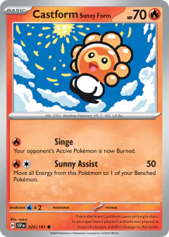 Castform Sunny Form Common card from Surging Sparks