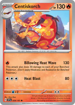 Centiskorch Common card from Surging Sparks
