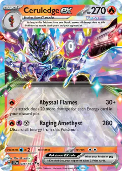 Ceruledge ex Double Rare card from Surging Sparks