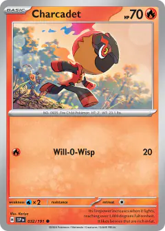 Charcadet Common card from Surging Sparks