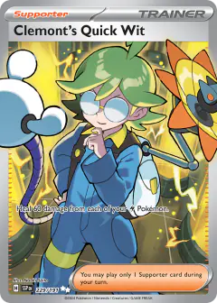 Clemont's Quick Wit Ultra Rare card from Surging Sparks