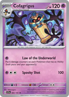 Cofagrigus Rare card from Surging Sparks
