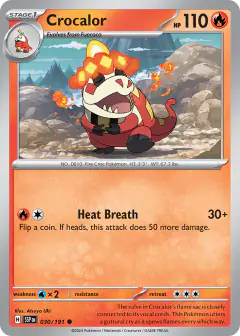 Crocalor Common card from Surging Sparks