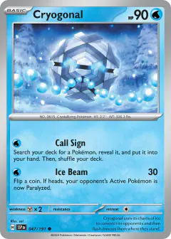 Cryogonal Common card from Surging Sparks