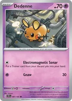 Dedenne Common card from Surging Sparks