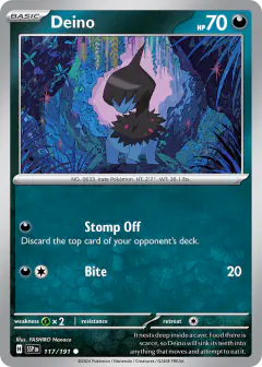 Deino Common card from Surging Sparks