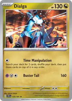 Dialga Rare card from Surging Sparks
