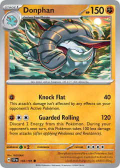 Donphan Common card from Surging Sparks