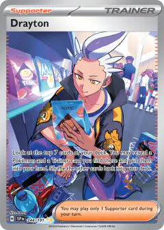 Drayton Special Illustration Rare card from Surging Sparks