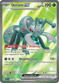 Durant ex Ultra Rare card from Surging Sparks