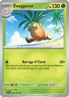 Exeggutor Uncommon card from Surging Sparks