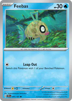 Feebas Common card from Surging Sparks