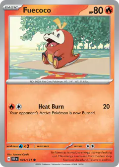 Fuecoco Common card from Surging Sparks
