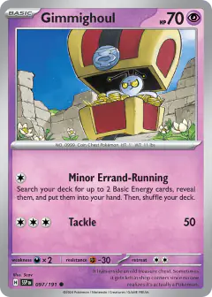 Gimmighoul Common card from Surging Sparks