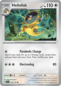 Heliolisk Common card from Surging Sparks
