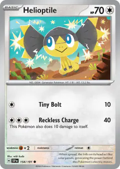 Helioptile Common card from Surging Sparks