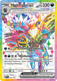 Hydreigon ex Ultra Rare card from Surging Sparks