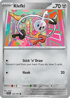 Klefki Common card from Surging Sparks