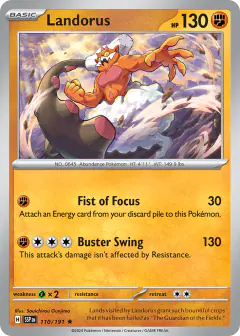 Landorus Rare card from Surging Sparks