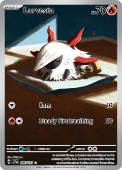 Larvesta Illustration Rare card from Surging Sparks