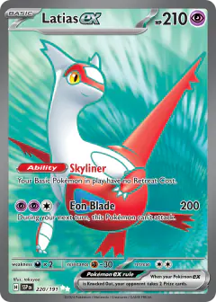 Latias ex Ultra Rare card from Surging Sparks