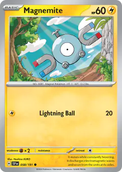 Magnemite Common card from Surging Sparks