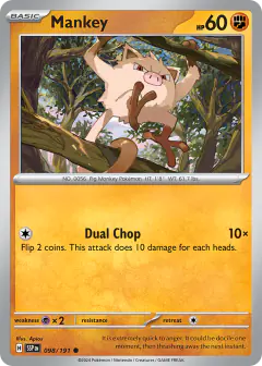 Mankey Common card from Surging Sparks