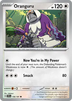 Oranguru Common card from Surging Sparks