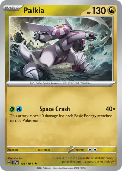 Palkia Rare card from Surging Sparks