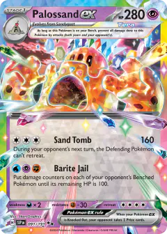 Palossand ex Double Rare card from Surging Sparks